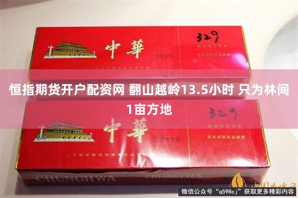 恒指期货开户配资网 翻山越岭13.5小时 只为林间1亩方地